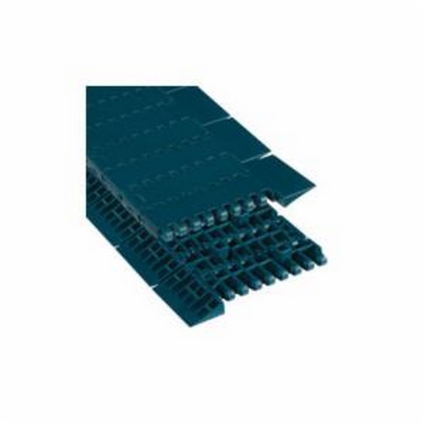 Flat Top Conveyor Chain, Straight Running, Series: 1000, 25.4 mm Pitch, 85 mm Plate Width, 8.7 mm Plate Thickness, 25 mm Minimum Back-Flex Radius, 10 ft Overall Length, Acetal, Green