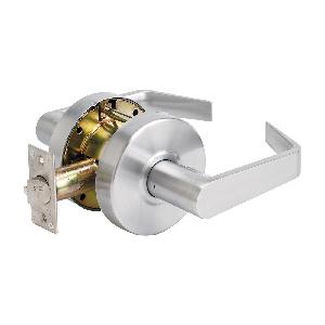 Cylindrical Lever Lockset, Commercial Grade, Series: SLC, Heavy Duty Lockset Performance Strength, Lockset Function: Passage, T-Strike Strike, 1-7/8 x 4-7/8 in Strike Dimension, Grade: 2, 2-3/4 in Backset, 6 Pins, 2 Keys, Different Keying, For Door T