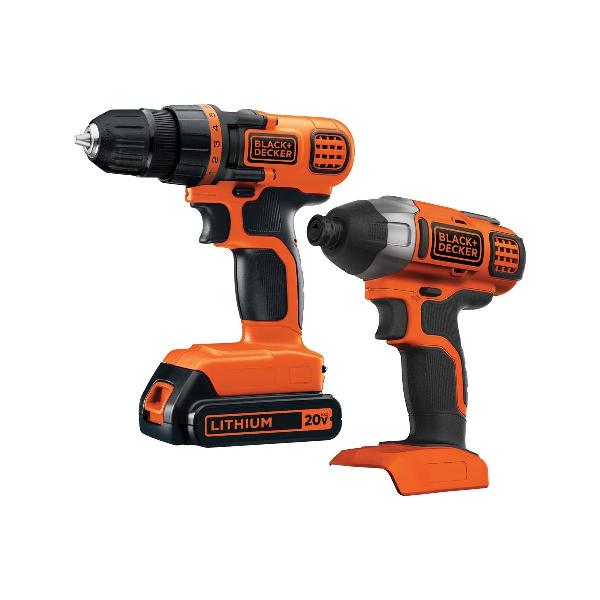 Drill/Driver and Combo Kit, Cordless Impact, Tool/Kit: Kit, 20 V, Lithium-Ion Battery, 1.5 Ah Battery, Specifications: 2-Tool