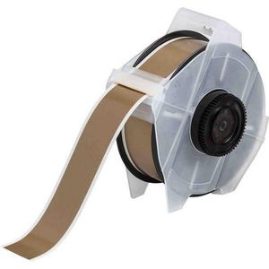 Cartridge Label, 100 ft Length, 1-1/8 in Width, B-595 Vinyl, Gold, For Use With: Industrial Label Maker, -40 to 180 °F, Permanent Acrylic Adhesive, Gloss