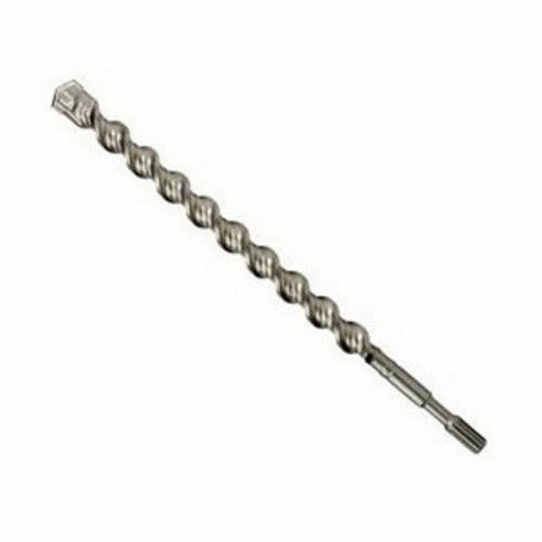 Rotary Hammer Drill Bit, 4-Cutter, 2 in, Drilling Drill Bit Function, 23 in Overall Length, 18 in Cutting Depth, 4 Flutes, Spiral Flute, 18 in Flute Length, Spline Shank, Right Hand Cutting, Carbide Cutting Edge, Chrome Vanadium Spring Steel, Applica