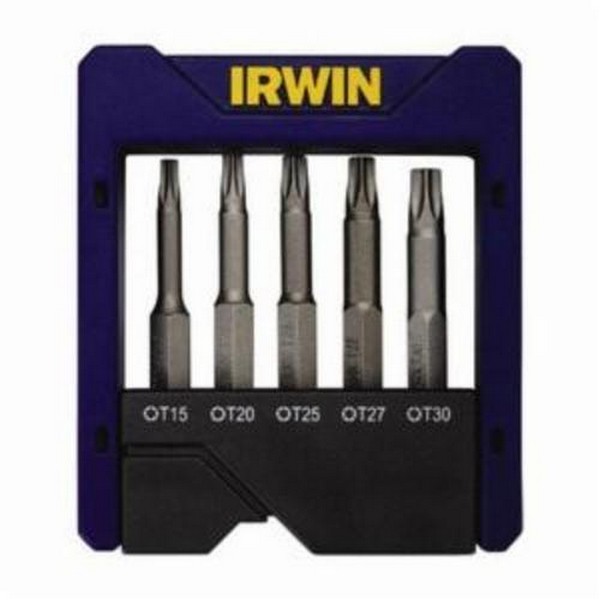 Pocket Case Insert Bit Set, Standard, 5 Piece, 2 in L, 1/4 in Hex Shank, High Grade S2 Steel, Black Oxide