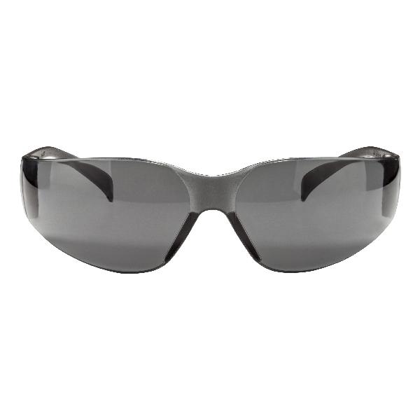 Safety Eyewear, Gray Lens, Anti-Scratch, Polycarbonate Frame, Gray