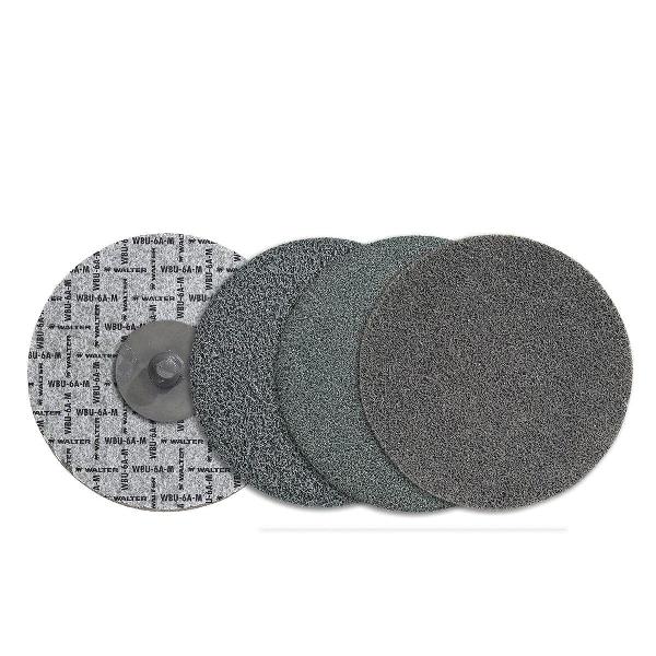 Abrasives Disc, Type TR/T3 Attachment, 3 in Diameter Disc, Silicon Carbide Abrasive, 2S Fine Grade, 15100 RPM Maximum, Gray