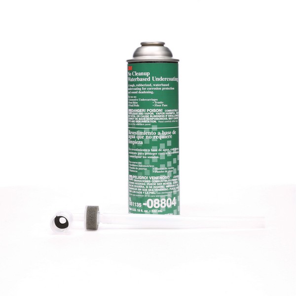 Water Based Undercoating, No Cleanup, 18.5 oz Container, Can Container, Liquid Form, Black