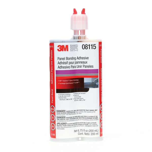 Panel Bonding Adhesive, 2-Part A/B, Cartridge Container, 200 mL Container, Epoxy Base