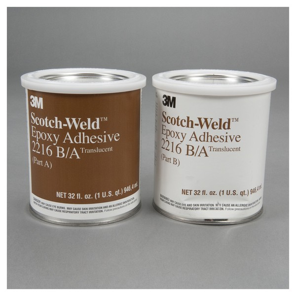 Epoxy Adhesive, 2-Part General Purpose, Kit Container, 1 qt Container, Epoxy Base