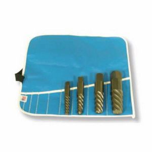 Screw Extractor Set, Series: 1818, 4 Piece, Specifications: 8 in Impeller, For Use With: 3/4 to 2-1/8 in Pin, Bolt, Screw and Nut, HSS, Bright
