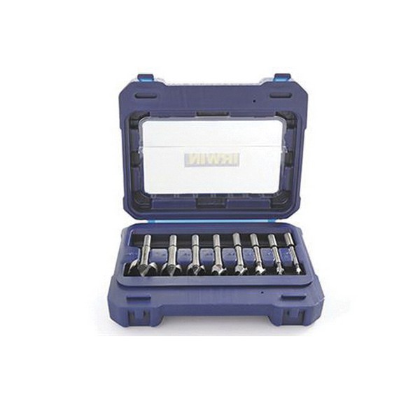 Drill Bits Set, Forstner, Imperial System of Measurement, 1/4 in Minimum Drill Bit Size, 1-3/8 in Maximum Drill Bit Size, 8 Piece, Specifications: 3/8 in Shank, 3 1/2 in Overall Length, Carbon Steel
