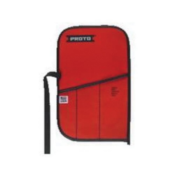 Tool Pouch, For Use With: J1190B Box Wrench Set, J3760 Flare Nut Wrench Set, J3760T Flare Nut Wrench Set, 3 Pocket, Canvas, Red, 10 in L x 6-3/16 in W x 3/32 in H