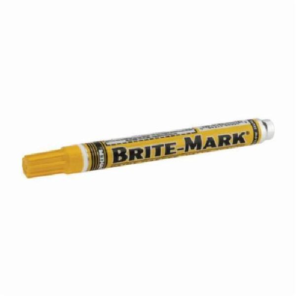 Paint Marker, General Purpose, Permanent, Medium Tip, 0 to 35 °F, 25 to 35 s Drying, Aluminum, Yellow