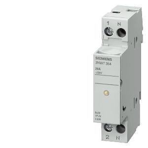 Cylindrical Fuse Holder, SZ NH0 Sealable, 690 VAC, 32 A, 1+N Pole, 20 to 10 AWG Wire, Surface Mount, 38 mm Fuse Length, 10 mm Fuse Dia, -5 to 40 °C With: Cylindrical Fuse System, Ceramic/Plastic, 81 mm H x 18 mm W x 64 mm D