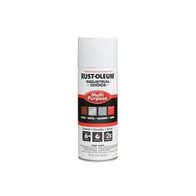 Enamel Spray Paint, Multi-Purpose, Series: 1600 System, 12 oz, Aerosol Can, Liquid, White, Gloss