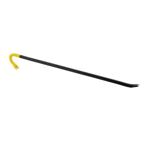 Wrecking Bar, Beveled Chisel/Slotted Claw Tip, 1-1/4 in, 1 in Tip Width, 36 in Overall Length, 4.3 in Overall Width, 3/4 in Dia, Hex Handle, Forged Steel, Powder Coated/Yellow