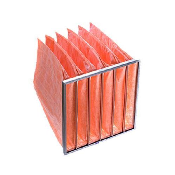 Air Filter, High Efficiency, Series: Multi-SAK Series G, 24 in Width, 15 in Depth, 24 in Height, 13 MERV, 180 F, Galvanized Steel Frame, 85 % Efficiency, 6 Pockets, 1.5 in-WG Final Resistance, Microfiber Glass Media