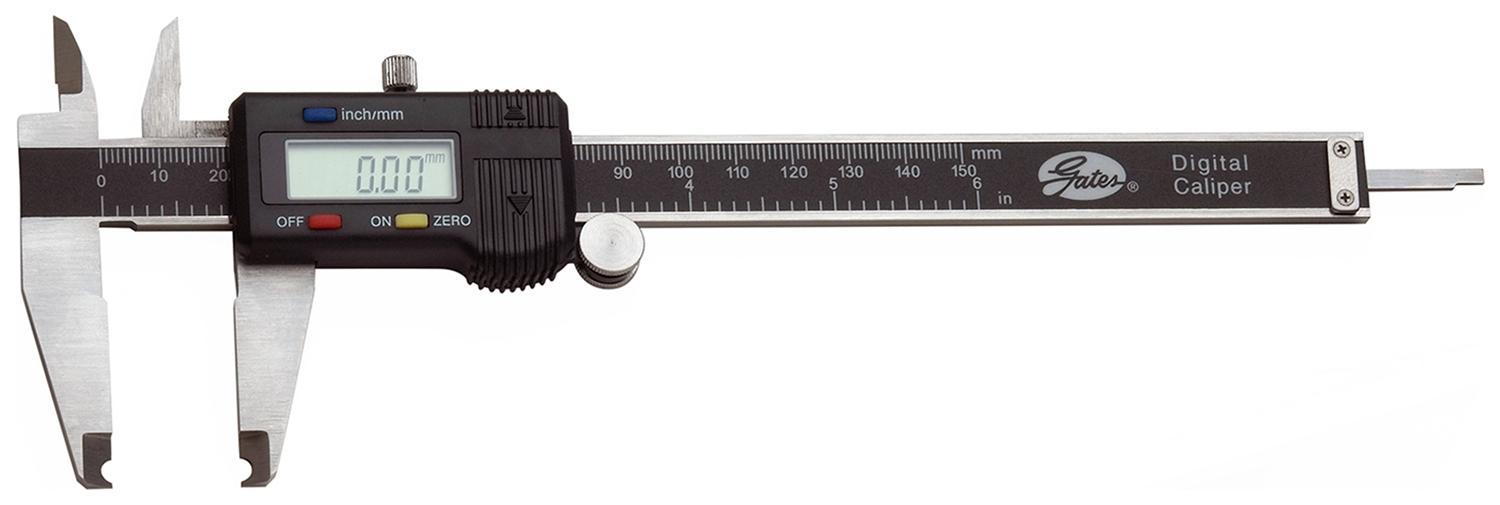 Caliper, Digital, 6 in Measuring, Stainless Steel