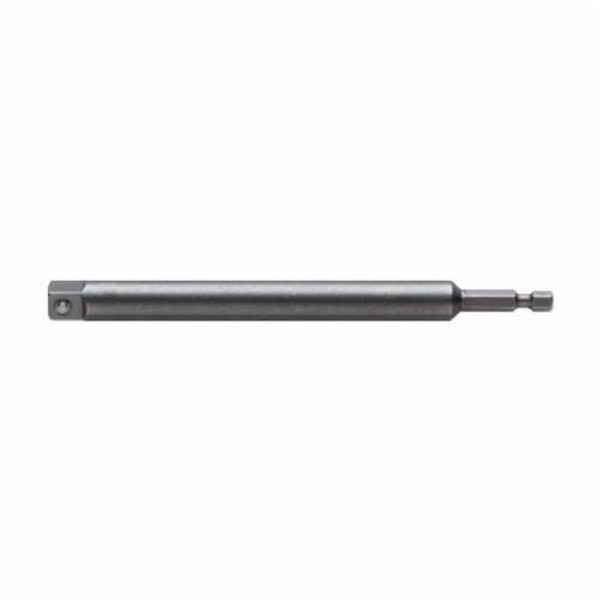 Extension Socket Adapter, Pin Lock, Measurement System: Imperial, Hex x Male Square Drive, 1/4 x 3/8 in Male Drive, 2 in Overall Length, Male x Male Adapter, Forged Steel, Black Oxide