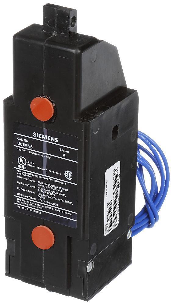 Undervoltage Release, 120 VAC, For Use With: MD, ND, PD, RD Frame Molded Case Circuit Breaker, 4 in L x 7 in W x 6 in H Dimensions
