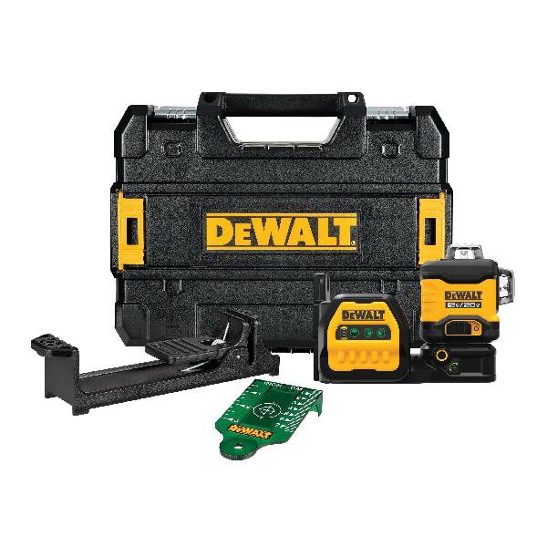 Laser, Line, Bare Tool/Kit: Kit, 1/8 ft at 30 ft Accuracy, Green Beam, Laser Class: 2, 20 V, Lithium-Ion Battery, 2 Ah Battery, 9-1/2 in L Dimensions