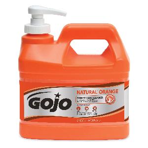 Pumice Hand Cleaner, 1/2 Gallon Pump Bottle, Natural Orange, 4/Case
