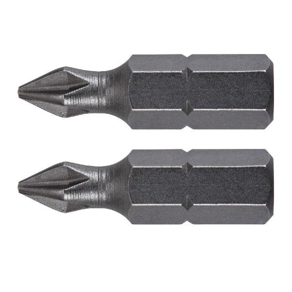 Power Bit, Single End, PH1 Point, Phillips® Point, 1 in Overall Length, Hex Shank, 1/4 in Shank, Carbon Steel