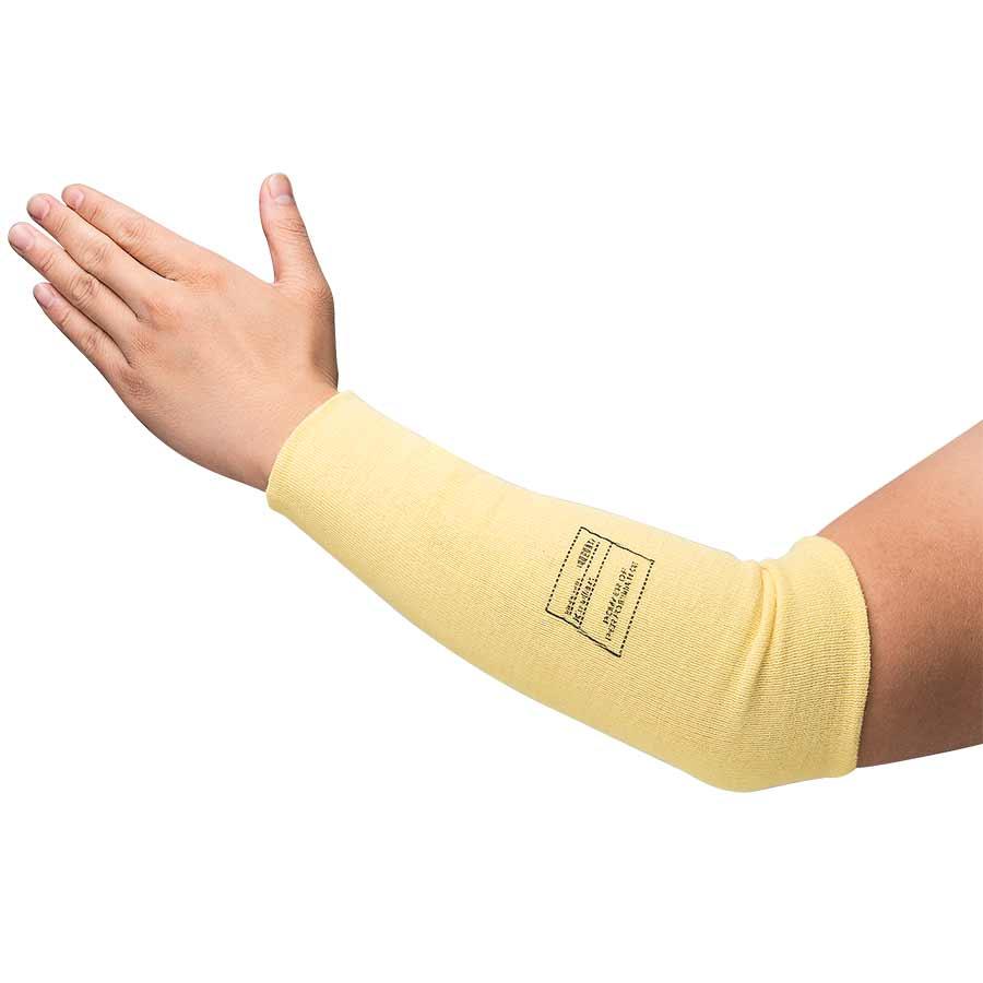 Sleeve, Plain, One Size, 14 in Length, Kevlar, Yellow