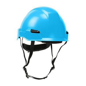 Climbing Helmet, Cap Style Non-Vented Short Brim, Series: 280-HP142R, Universal Size, Fits Minimum Hat Size: SZ 6-5/8, Fits Maximum Hat Size: SZ 8, Light Blue, ABS/Polycarbonate, 4-Point Quick Release Suspension, ANSI Electrical Class Rating: Class E