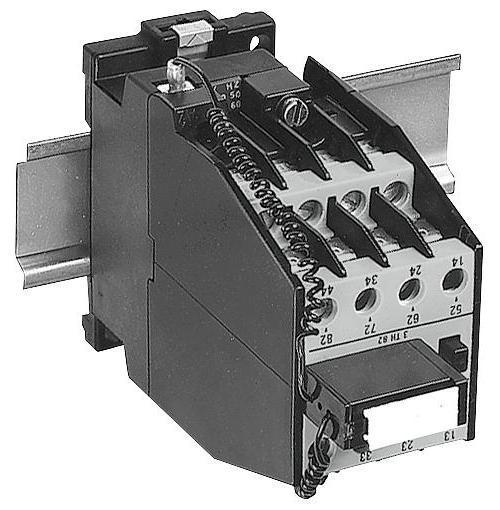 Closing Delay Device, NTC Thermistor, Operation Mode: On-Delay, 100 ms Time Setting, 220 to 240 VAC Coil, Screw Terminal Electrical Connections, -20 to 60 °C, DIN Rail Mounting