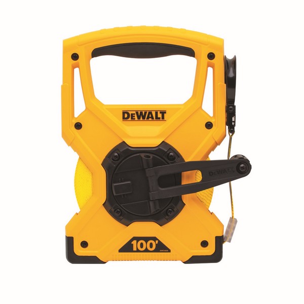 Measuring Tape, Double Sided Long, Measuring System: Imperial, 100 ft Blade Length, 1/2 in Blade Width, Fiberglass Blade, Graduations: 1/8 in, Crank Arm Case