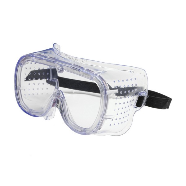 Protective Goggle, OTG Single, Series: 550 Softsides™ 248-5090, Unisex, Universal, Anti-Scratch Lens Coating, Clear Lens, Full Framed Frame, Clear Blue Frame, PVC Frame, Polycarbonate Lens, 0.999 UV Protection