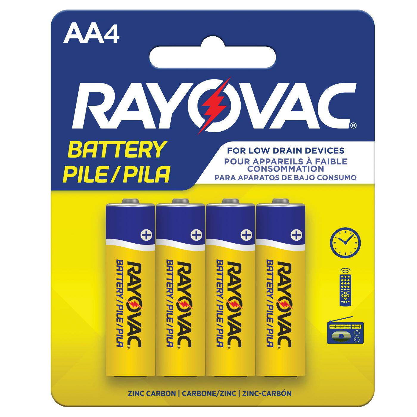 Battery, Heavy Duty, Zinc Carbon, 1.5 V Nominal, AA, Steel Case, 0.571 in Dia x 1.988 in H