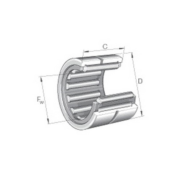 Precision Needle Roller Bearing, Series: NKS Series, 22 mm Bore Diameter, 35 mm Outside Diameter, 20 mm Width, Open Closure, 27500 N Dynamic/28000 N Static/4900 N Fatigue, Steel Cage, 18500 RPM Maximum, -20 to 120 °C