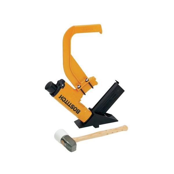 Flooring Stapler Kit, Pneumatic Top Load, Tool/Kit: Kit, 1/2 Inch Crown, 15.5 Gauge, 92 Staples, 4.2 cfm Air Flow, 90 PSI Air, 3/8 Inch NPT Air Inlet, Long Reach Handle, 17.25 Inch Length x 3.13 Inch Width x 14.88 Inch Height Dimensions