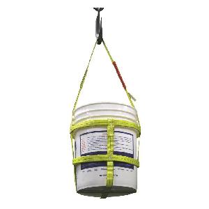 Bucket Sling, 1 in Width, 1.3 ft Length, 200 lb Vertical Hitch, Polyester, Yellow