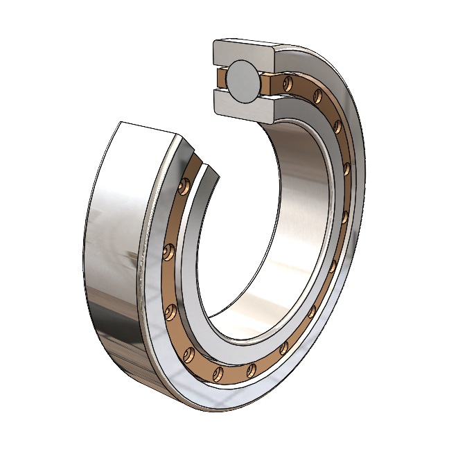 Ball bearing, Radial, Series: XLBC, 12 in Bore, 16 in OD, 1 Rows, 2 in Width, Through Hardened Steel Bearing, Bronze/Brass Cage