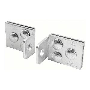 Centered Hole Hasp, High Security Heavy Duty Long, 2 in Width, 5 in Length, 7/16 in Shackle Diameter, Steel, Zinc Plated
