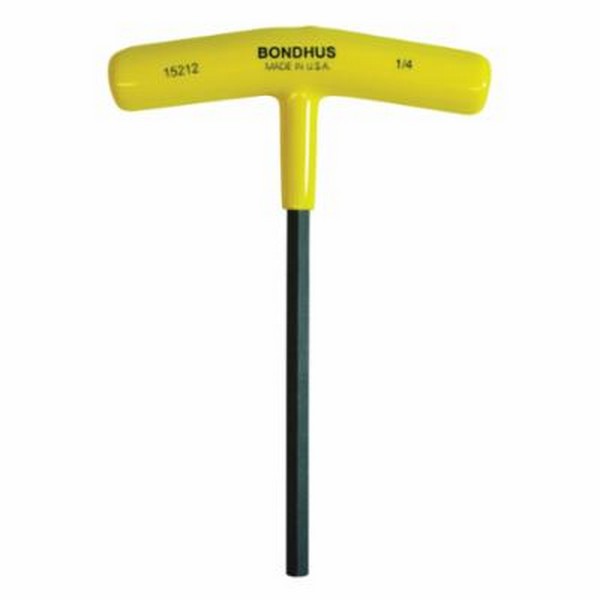 Hex Key, 1/4 Inch Size, Protanium, Ergonomic Grip/T-Handle, High Torque Steel