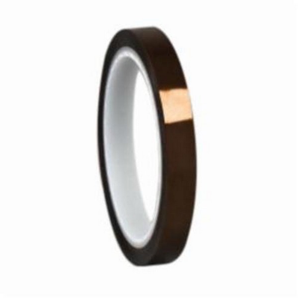Film Tape, Low Static, 36 yd Length, 18 mm Width, 1.8 mil Thickness, Amber, Acrylic Adhesive, Polyimide Film Backing