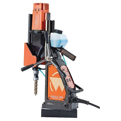 Magnetic Drill Unit, 200 to 500 RPM Spindle Speed, 2 Spindle Speed, 120 V AC, 18 A, 375 mm L x 214 mm W x 723 mm H