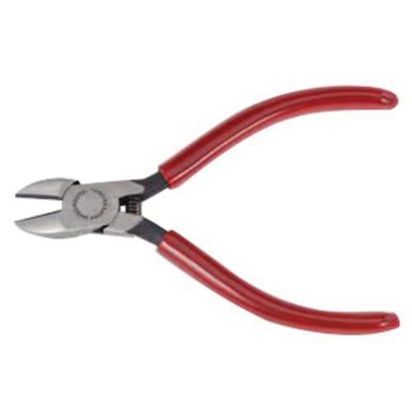 Diagonal Cutter Plier, Midget, Thin Narrow Jaw, 13/32 in L x 7/16 in W x 1/4 in THK Jaw, Forged Alloy Steel Jaw, Flush Cut Style, 4-5/8 in Overall Length, Plastisol Grip Handle, ASME B107.11/B107.500 Specifications Met, Red