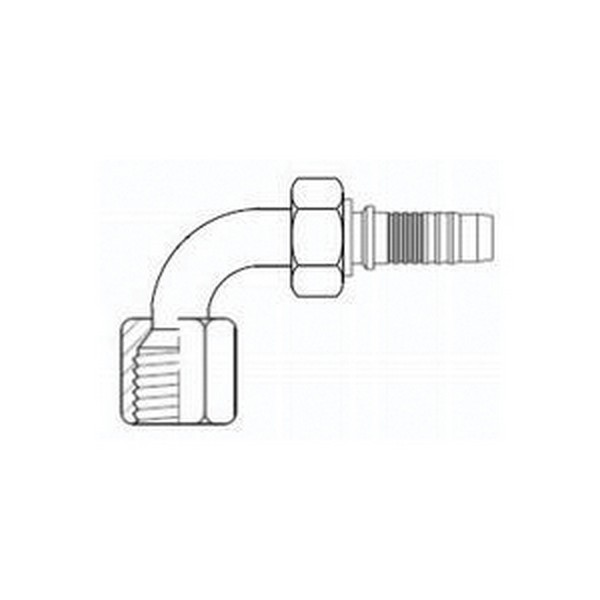 Swivel 90° Elbow, 1-1/4 Inch Hose ID, 1-11/16 - 12 Inch Thread Size, Steel