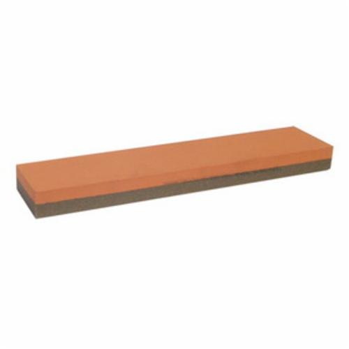 Abrasive Benchstone, Combination Grit, 11-1/2 in Overall Length, 2-1/2 in Overall Width, 1 in Overall Height, 2-1/2 in Diameter, 320 Grit, Coarse/Fine Grade, Rectangle Shape, Aluminum Oxide Abrasive, Oil Lubricant, Brown/Orange, Applicable Materials: Hard Steel