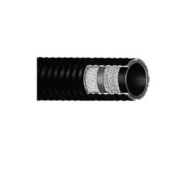Petroleum Transfer Hose, 2-1/2 in Nominal, 2.92 in OD, 400 ft Length, 75 psi Working, -40 to 180 deg F, Black, Import