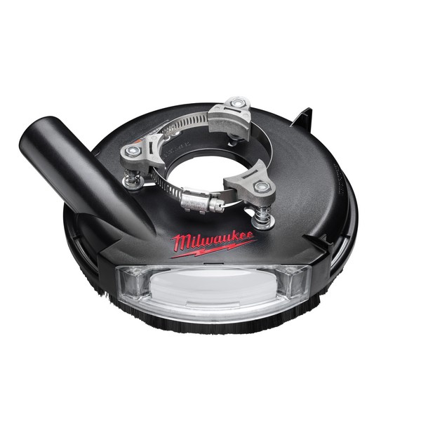 Universal Surface Dust Shroud, For Use With: Universal Grinder, Specifications: 7/16 in H Collar, 17/64 in H Min Insert, 2-1/8 to 3 in Fits Collar Dia, Plastic, Silver, 7 in Dia x 10 in L Dimensions