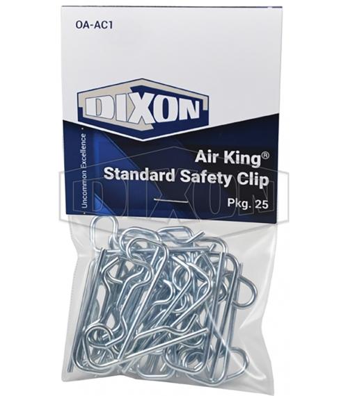 Safety Clip, Standard, For Use With: Air King, Steel, 0.080 in Dia Dimensions