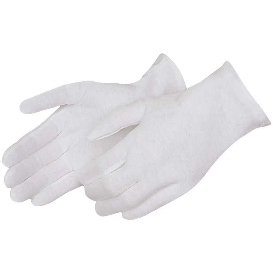 General Purpose Work Glove, Series: 4421, White, Reversible Cut Style, Cotton Lining, Hemmed Cuff
