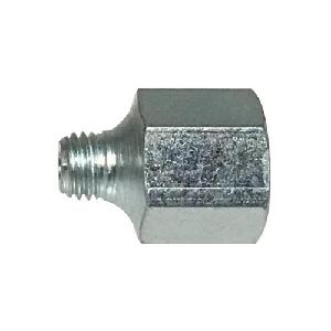 Adapter, Straight, 1/4-28 Male SAE LT x 1/8-27 FNPTF Thread, 87 Inch Overall Length, Zinc Plated, Carbon Steel