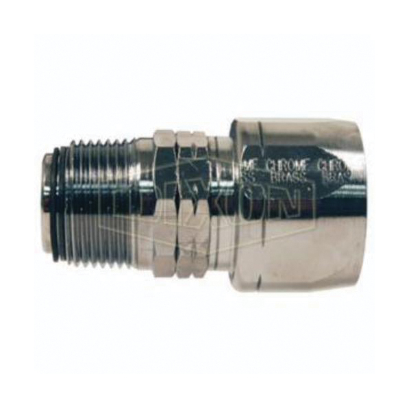 Re-Attachable Coupling, Series: Holedall™, 3/4 Inch Nominal, NPT Swivel, Brass, Polished Chrome, Domestic