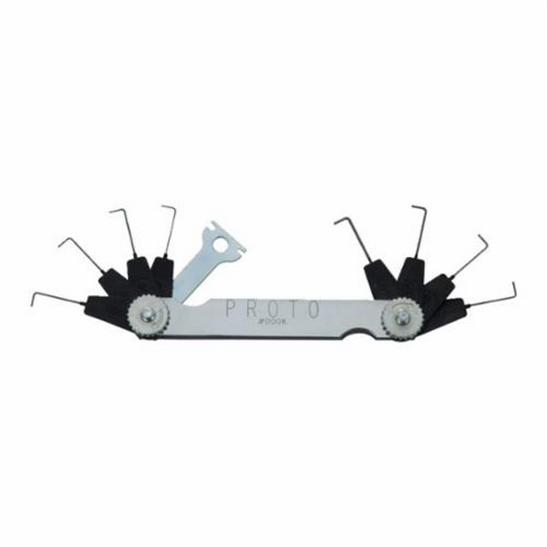 Spark Plug Gap Gauge Set, 0.02 to 0.04 in THK, 8 Piece, Steel Holder