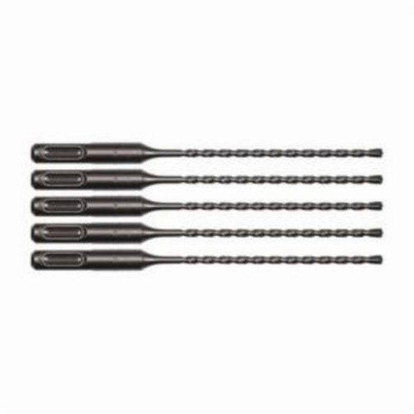 Masonry Drill Set, Rotary, Series: SpeedHammer Power™, Imperial System of Measurement, 5/32 in Minimum Drill Bit Size, 5/32 in Maximum Drill Bit Size, 5 Piece, Specifications: SDS Max® Shank, Chrome Vanadium Steel